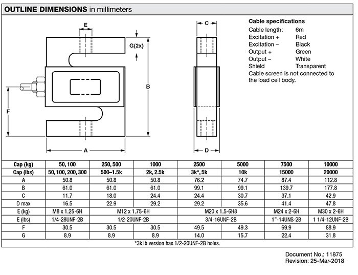 9363 S-Type Load Cell